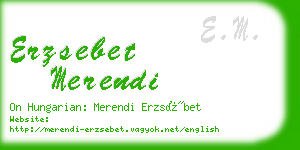 erzsebet merendi business card